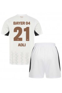 Bayer Leverkusen Amine Adli #21 Babyklær Borte Fotballdrakt til barn 2024-25 Korte ermer (+ Korte bukser)